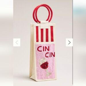 Anthropologie Beaded Wine Holder Tote
